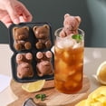 thumbnail image 1 of Bear Shape Silicone Tray, Reusable Ice Mold for Home Kitchen DIY Frozen Drinks and Daily Use, 1 of 6