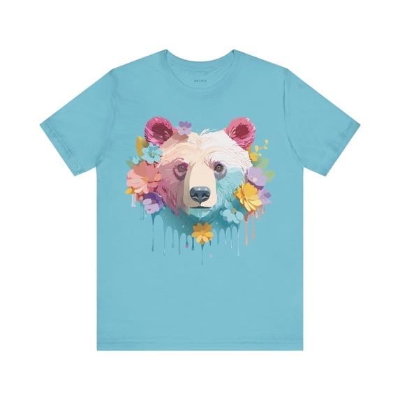Bear Graphic Unisex 100 Cotton Short Sleeve Art Design Vintage T-Shirt 11