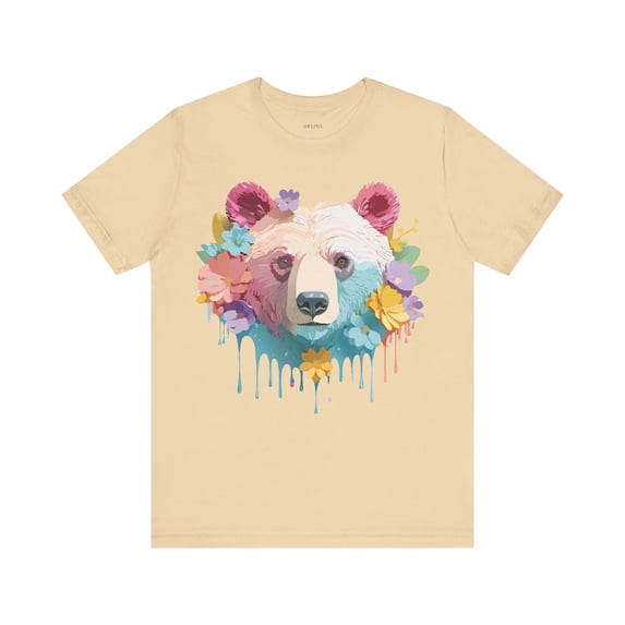 Bear Graphic Unisex 100 Cotton Short Sleeve Art Design Vintage T-Shirt 11