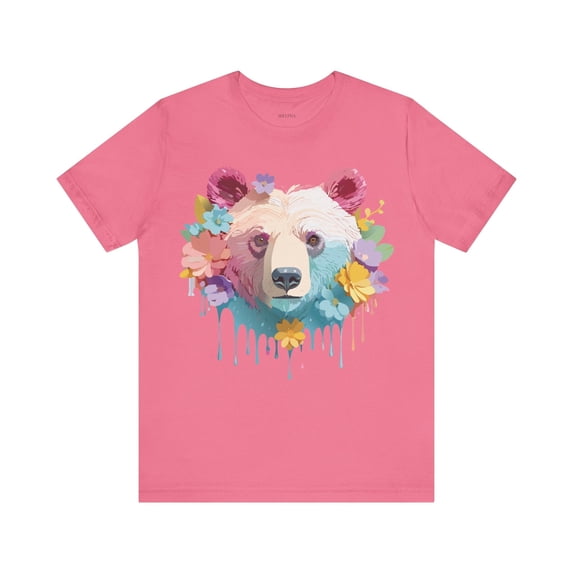 Bear Graphic Unisex 100 Cotton Short Sleeve Art Design Vintage T-Shirt 11