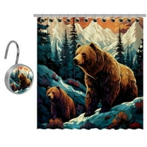 Bear Shower Curtain Set for Bathroom
