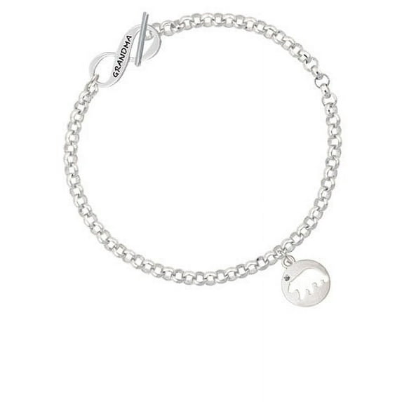 Bear Silhouette Grandma Infinity Toggle Chain Bracelet