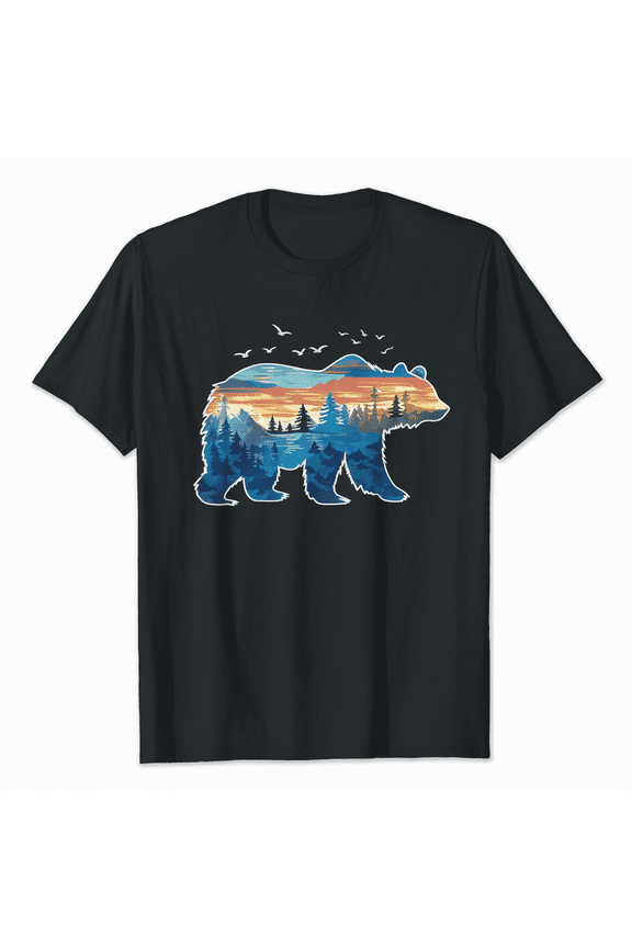 Bear Silhouette Mountain Wildlife Animal I Great Bear T-Shirt