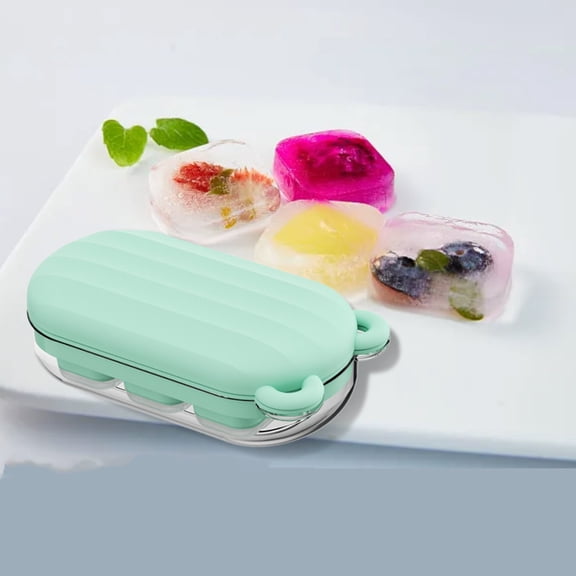 Bear Silicone 6 Boxes Square Household with Lid Cover, Green