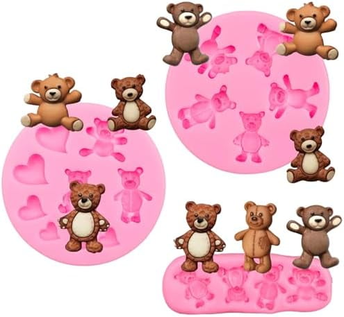 Bear Mould Bear Silicone Fondant Molds Bear Candy Chocolate Molds For Cake Fondant Moulds