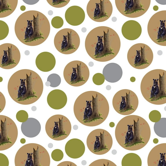 Bear Sitting by Tree Premium Gift Wrap Wrapping Paper Roll