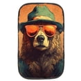 thumbnail image 1 of Bear Soft Comfortable Furry Printed Car Armrest Cover Mat 12.5x8.2 Inch, 1 of 6