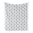 thumbnail image 1 of Bear Soft Flannel Fleece Blanket, Night Woodland Animal Hot Chocolate and Pillow Need More Sleep Nursery Pattern, Cozy Plush for Indoor and Outdoor Use, 70" x 90", Dimgray and Mauve, by Ambesonne, 1 of 5