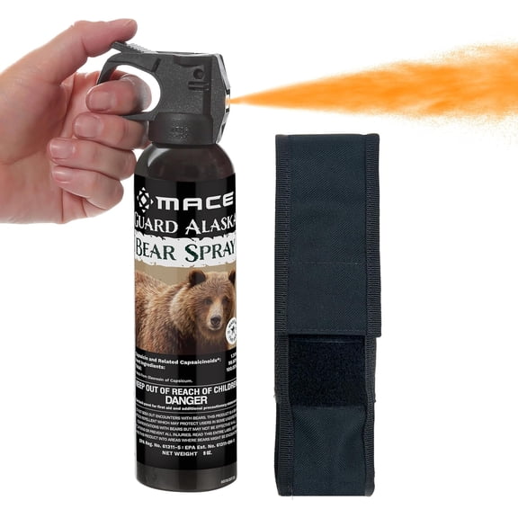 Bear Spray - Guard Alaska Bear Deterrent Self Defense Spray with Heavy Duty Holster, 9 oz, EPA Registered, Up to 40 Feet Range, Personal Protection for Hiking, Camping, Hunting, & Outdoor Safety