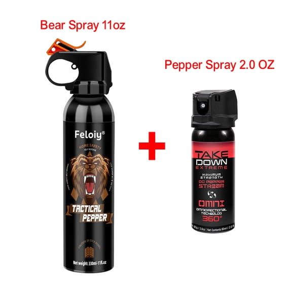 Bear Spray Repellent  (with holster) - 11 oz W/ 1 Pack Free Peper Spray 2.0 oz