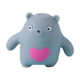 thumbnail image 1 of Bear Squishy Stress Toy with Pink Heart Design, Single Piece, Gray, for Kids and Adults, Squeeze Toy, 1 of 4