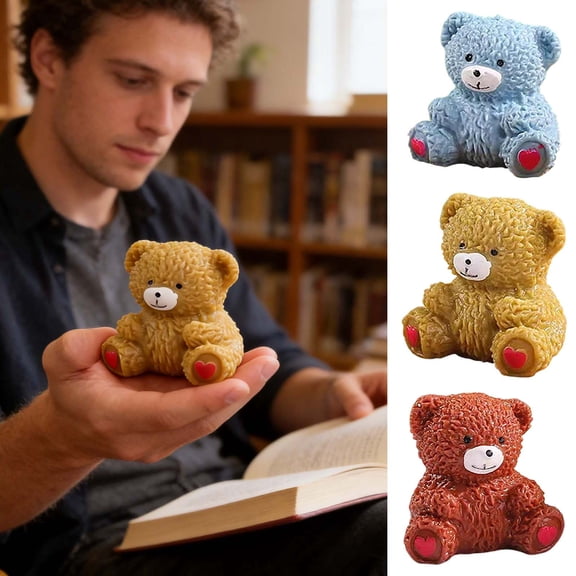 Bear Stress Relief Toy Stress Balls for Adult Mini Bear Party Favors Cute Squeeze Toys Fun for Easter Basket Stuffer Gift Birthday Party Office (Random Color)
