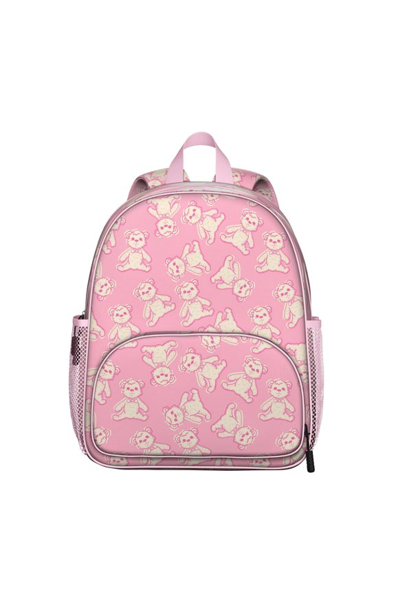Bear Student Backpack – Cute Brown Bear Cartoon Print With Polar Forest Winter Hunting Wild Artistic Pattern