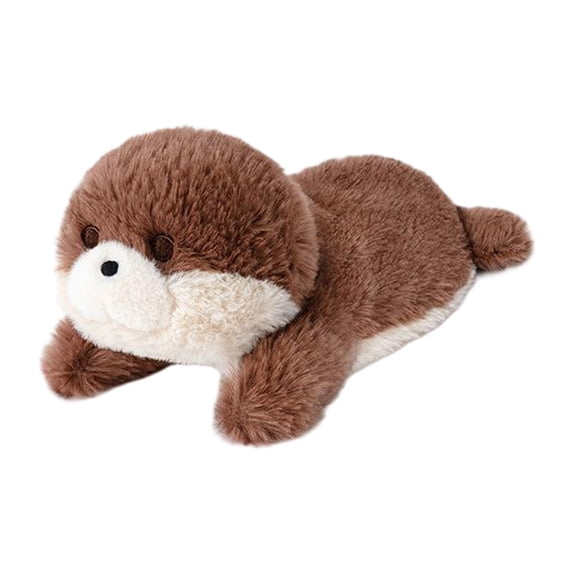 Bear Stuffed Animal, 8.3 Inch Lying Plush Bear Doll for Adults, Soft & Huggable Pocket-Sized Comfort, Ideal Gift for Home Decor - Brown