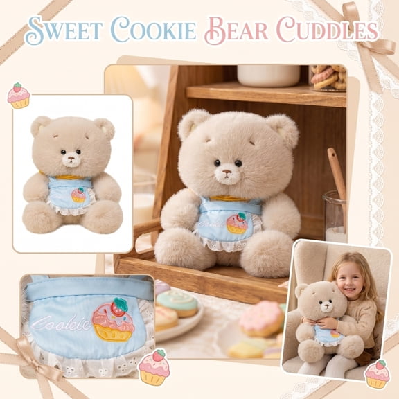 Bear Stuffed & Plush Animals Toys, Cute Soft Plush Dolls, Cozy Hugging Pillow, Animals Plush Toys, Holiday Birthday Gifts for Classmates and Friends and Family
