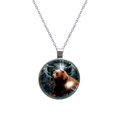 thumbnail image 1 of Bear Stunning Glass Circular Pendant Necklace - Women's Jewelry, 1 of 5