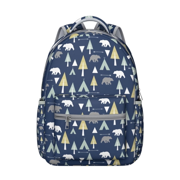 Bear Styled School Backpack - Durable & Roomy Backpack for College & High School, Water-Resistant Coating, Padded Back, Great for Books & Laptops