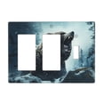 thumbnail image 1 of Bear Switch Cover Decorative Wall Plate 3-Gang 2-Decor 1-Toggle Standard Size, 1 of 5