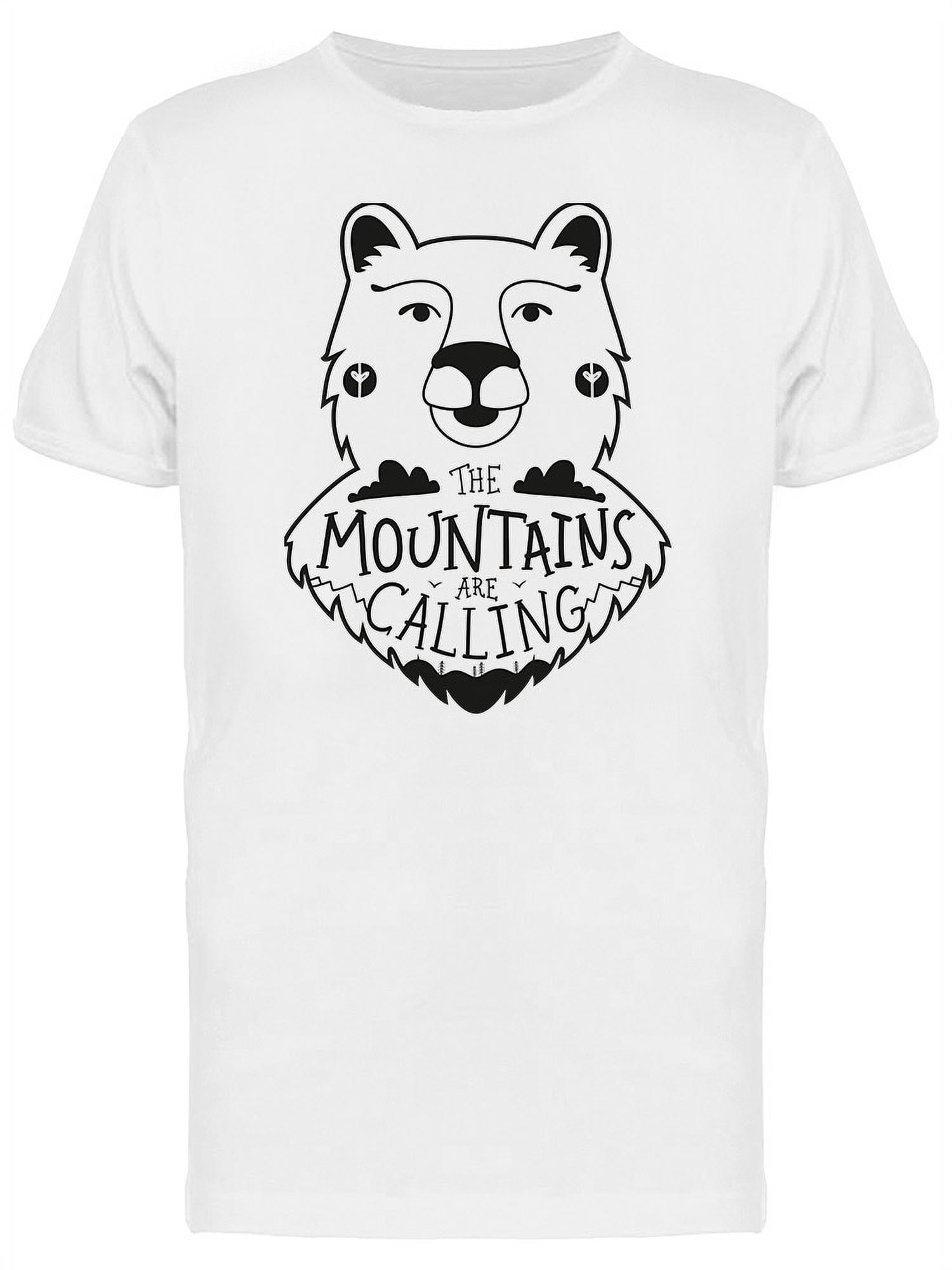 Bear The Mountains Are Calling T-Shirt Men -Image by Shutterstock, Male  x-Large