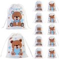 thumbnail image 1 of Bear Theme Party Favors Bags, 12pcs Blue Goody Bags for Kids Birthday, Blue Bear Gift Bags Goody Bags Candy Goodies Treat Gift Bags With Drawstring for Baby Shower Bear Theme Party Supplies, 1 of 7