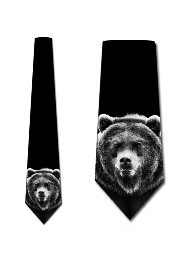 Bear Ties Mens Animal Necktie by Three Rooker