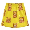 thumbnail image 1 of Bear Tile Yellow Pattern Athletic Shorts Breathable with Comfort Fit Drawstring Casual Sweatshorts Small, 1 of 9