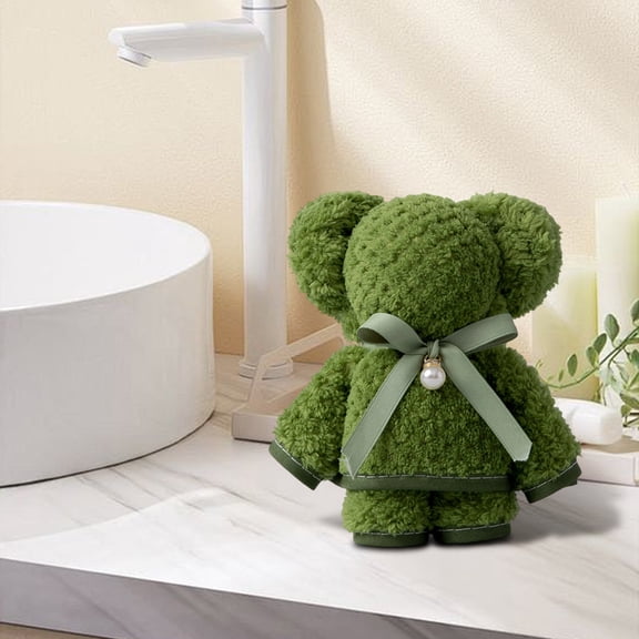 Bear Towel Gift Set with Soft Coral Velvet Fleece – Cute Bear Design in Gift Box for Baby Shower, Birthday, and Holiday Presents