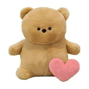 Bear Toy With Hidden Recording Heart Shaped Talking Doll Valentines Day Gift For Lover 35Cm Polyester