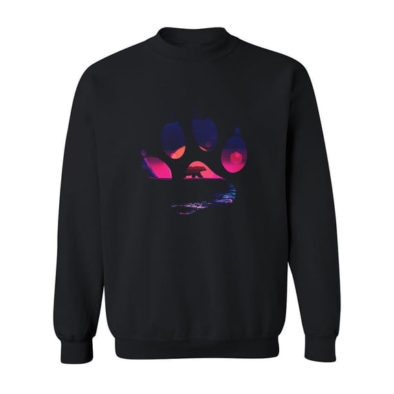 Bear Track Sweatshirt Men -SPIdeals Designs, Male x-Large