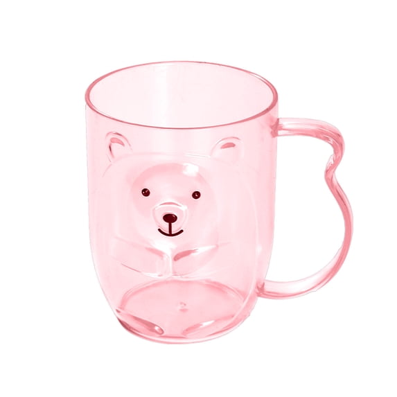 Bear Transparent Mouthwash Cup - Unique Cute Bear Design, Durable Plastic, Lightweight, Eco-Friendly, Versatile for Household & Travel Use