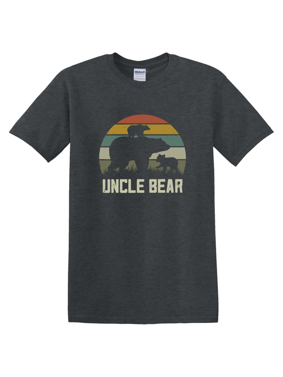Bear Uncle Two Cubs Family Father Day Uncle Design T-Shirt