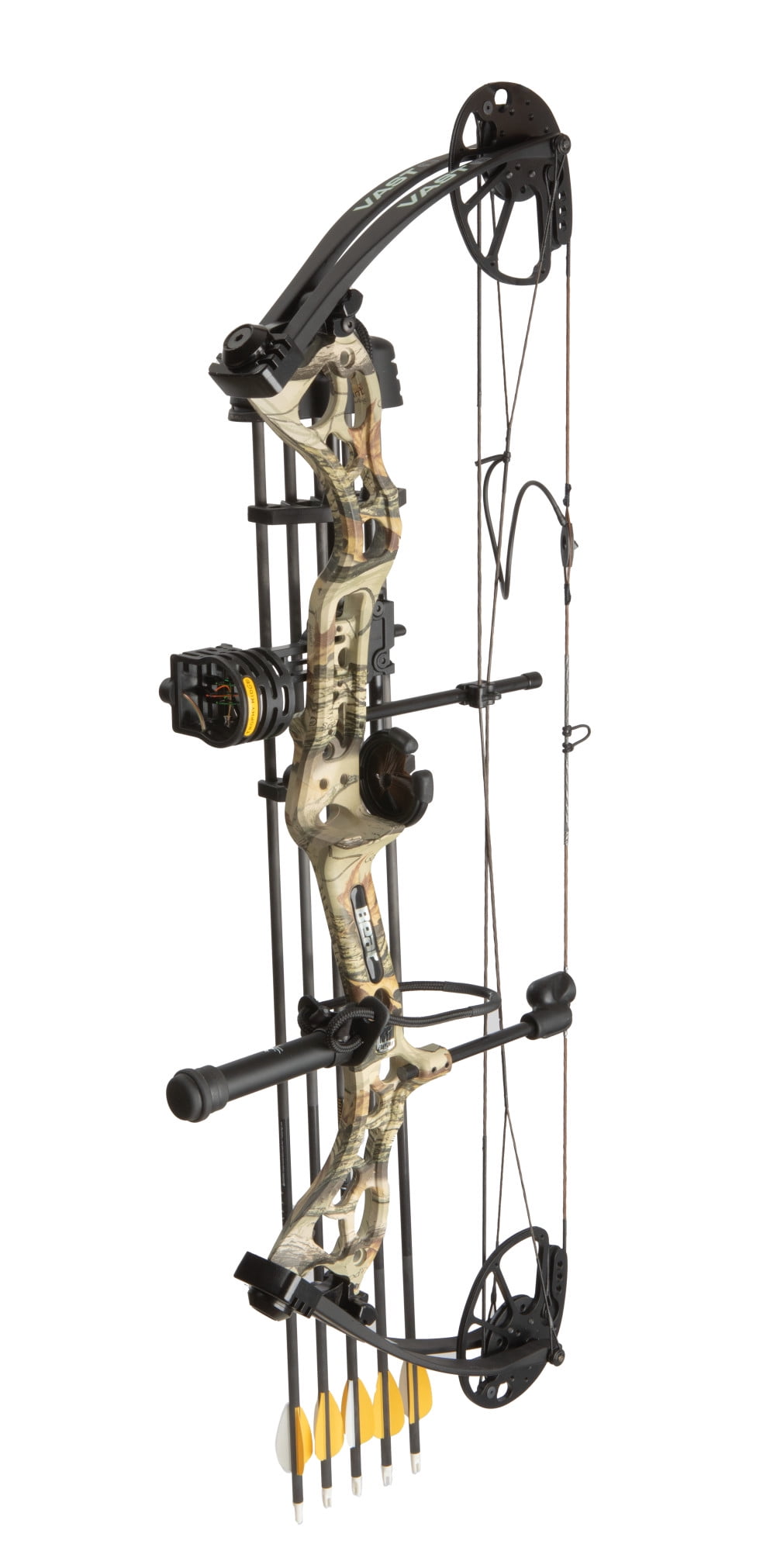 Bear Vast RTH Compound Bow with Accessory Kit, 20-30 Draw Length and  40-70lbs Draw Weight