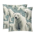 thumbnail image 1 of Bear Velvet Bed Pillow Throw Covers Pillow Inserts Throw Pillows with Unique Patterns - Set of 2, Sizes 16x16, 18x18, 20x20 Inches for Various Occasions, 1 of 6