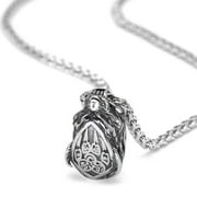 Bear Viking Necklace Unisex Silver 316L Stainless Steel Norse Bjorn Claw Berserker Pendant Fantasy Forge Jewelry