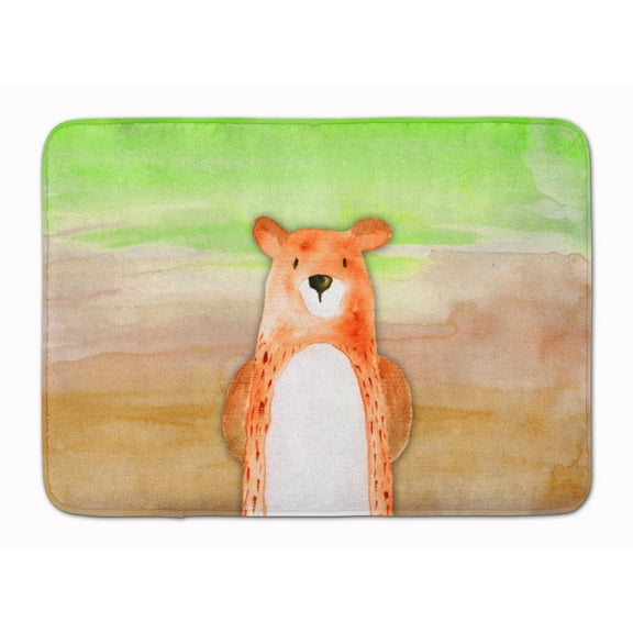 Bear Watercolor Machine Washable Memory Foam Mat