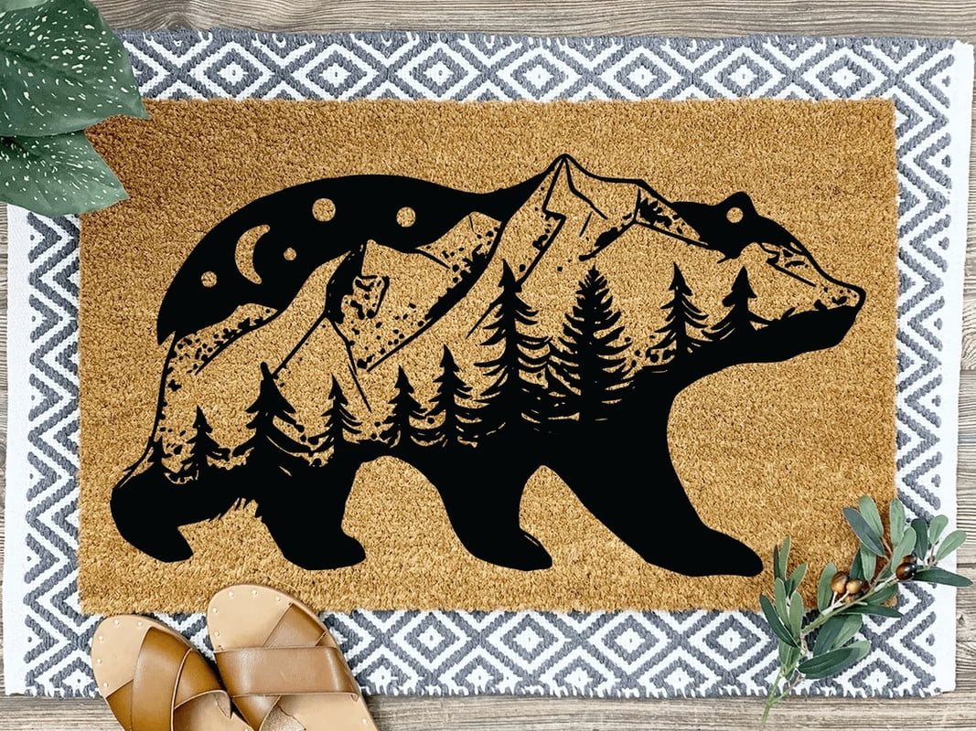 Bear Welcome Mats Doormats, Housewarming Gifts, Home Decor, Front Door 