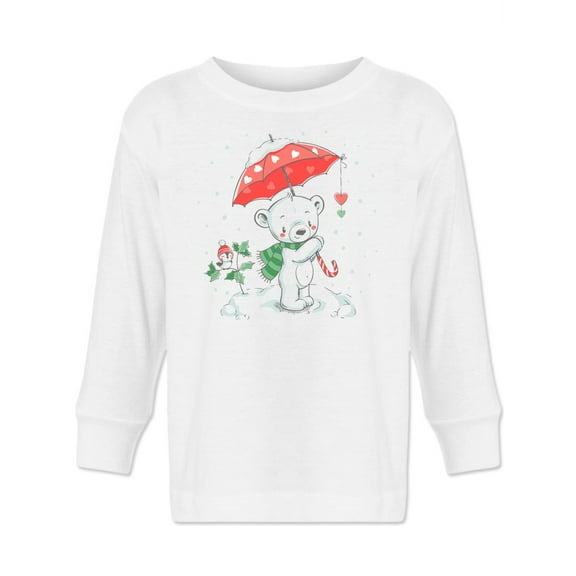Bear With An Umbrella Long Sleeve Toddler -Image by Shutterstock,  4 Toddler