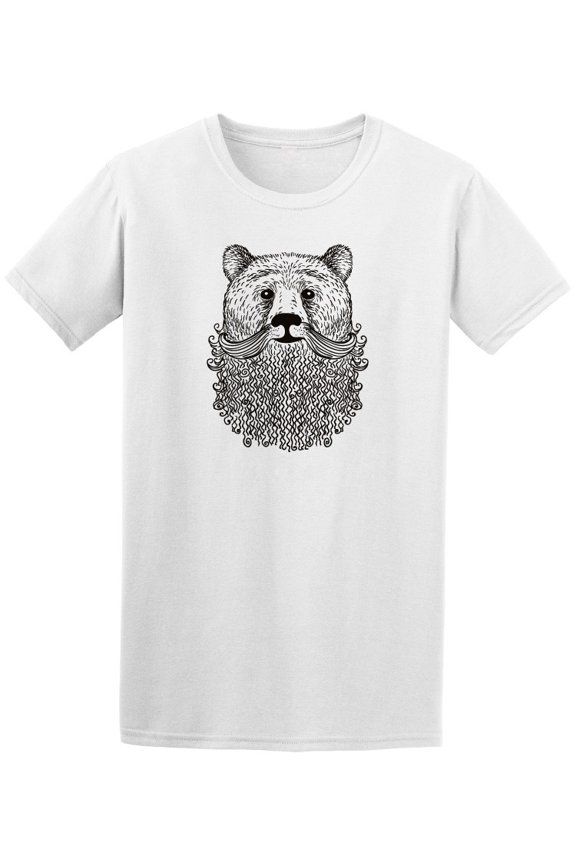 Bear With Beard Sketch Doodle T-Shirt Men -Image by Shutterstock, Male XX-Large