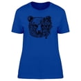 thumbnail image 1 of Bear With Flower Head T-Shirt Women -Image by Shutterstock, Female XX-Large, 1 of 2