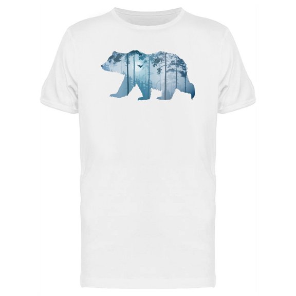 Bear With Forest Inside T-Shirt Men -Image by Shutterstock, Male Large