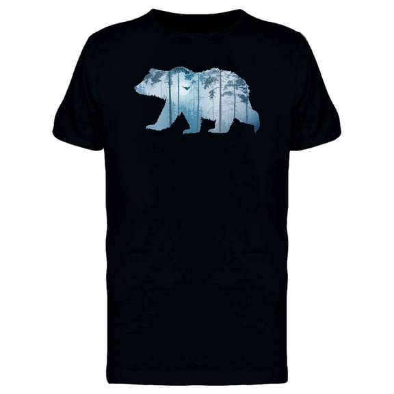 Bear With Forest Inside T-Shirt Men -Image by Shutterstock, Male Medium