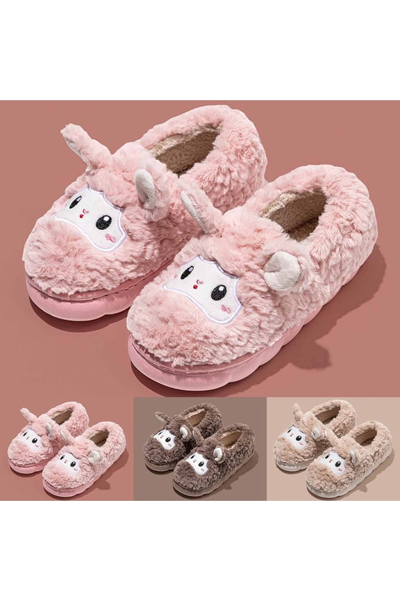 Bear With Hat Fuzzy Slippers Women's Indoor House Shoes With Memory Foam Plush And Cute Slippers Women Coffee 39