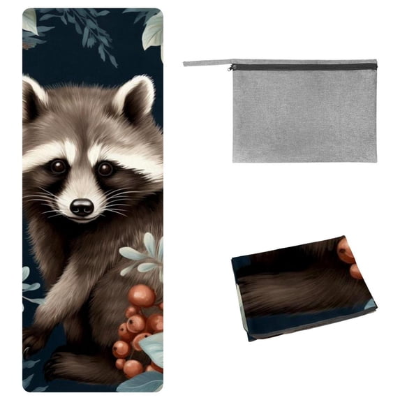 Bear Yoga Mat Towel, Storage Bag, 72.8"x26.8", Suitable for Yoga, Pilates, Fitness, etc. - Yoga Towels, Yoga Blanket included