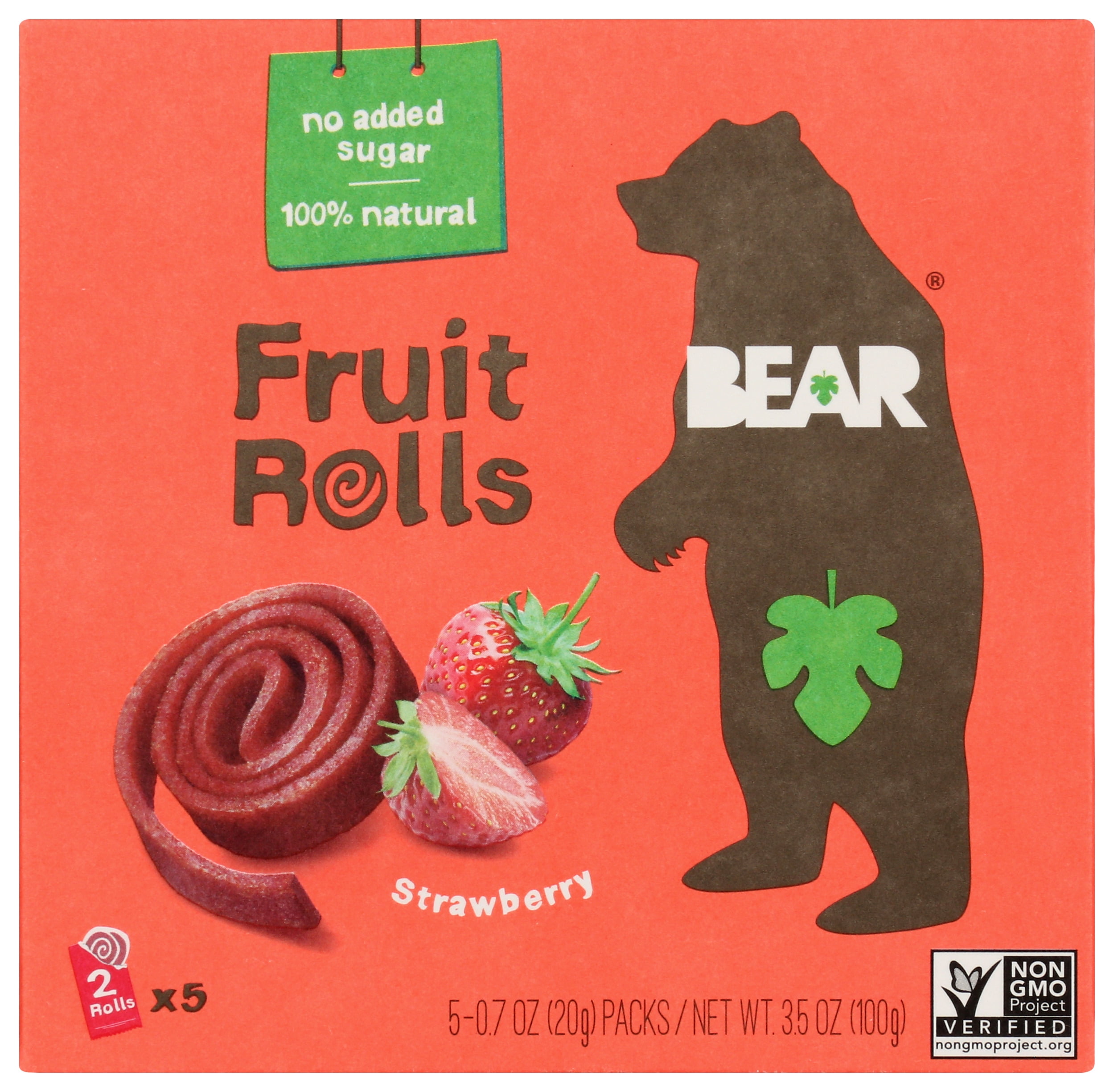 Bear Yoyos Bear Fruit Rolls Strawberry Multipack 3.5 Ounce Pack Of 6