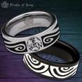 thumbnail image 1 of Bear and Bat Tungsten Carbide Ring, 1 of 9