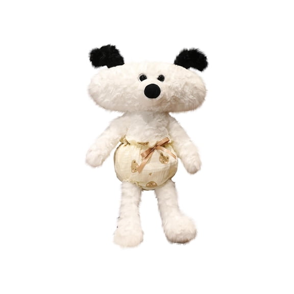 Bear and Cat Plush Toy Stuffed Animals with Bloomer Pants,Soft Cuddly Doll for Room Decoration and Memorable Gift Set
