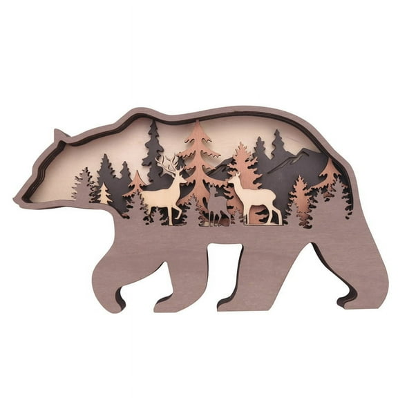 Bear and Deer Wall Decor , Rustic Home Decor, Cabin Decor