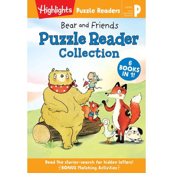 Highlights Puzzle Readers Bear and Friends Puzzle Reader Collection: Level P 6-In-1 Story Collection for Beginner Readers, Early Reading Kids Book, (Hardcover)