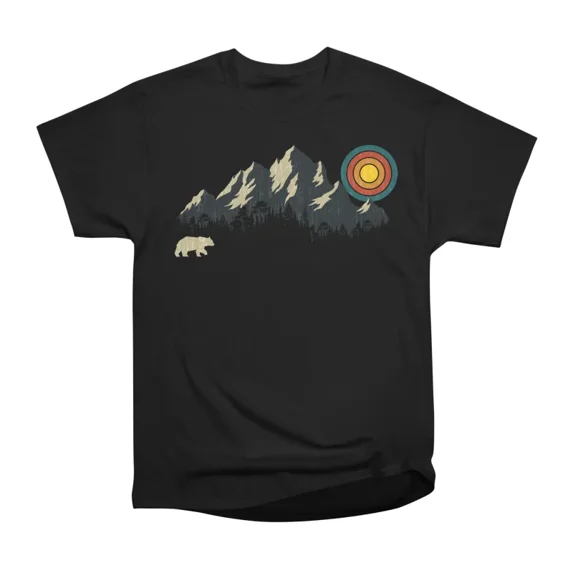 Bear and Sunset T-Shirt Tee Gift For Him Merch For Her Apparel For Friend