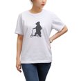 thumbnail image 1 of Bear driving scooter Printed Cotton Short Sleeves Loose Top Tee Shirt WTS_17 L, 1 of 1